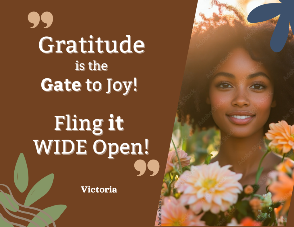 NoteCard Gratitude Is The Gate To Joy Fling It WIDE Open Note Card 5.5 X 4.25 1 1024x791